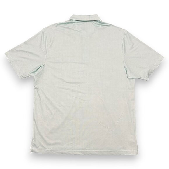 Roundtree & Yorke Men's Green Microgingham Polo Size Medium - Picture 4 of 4